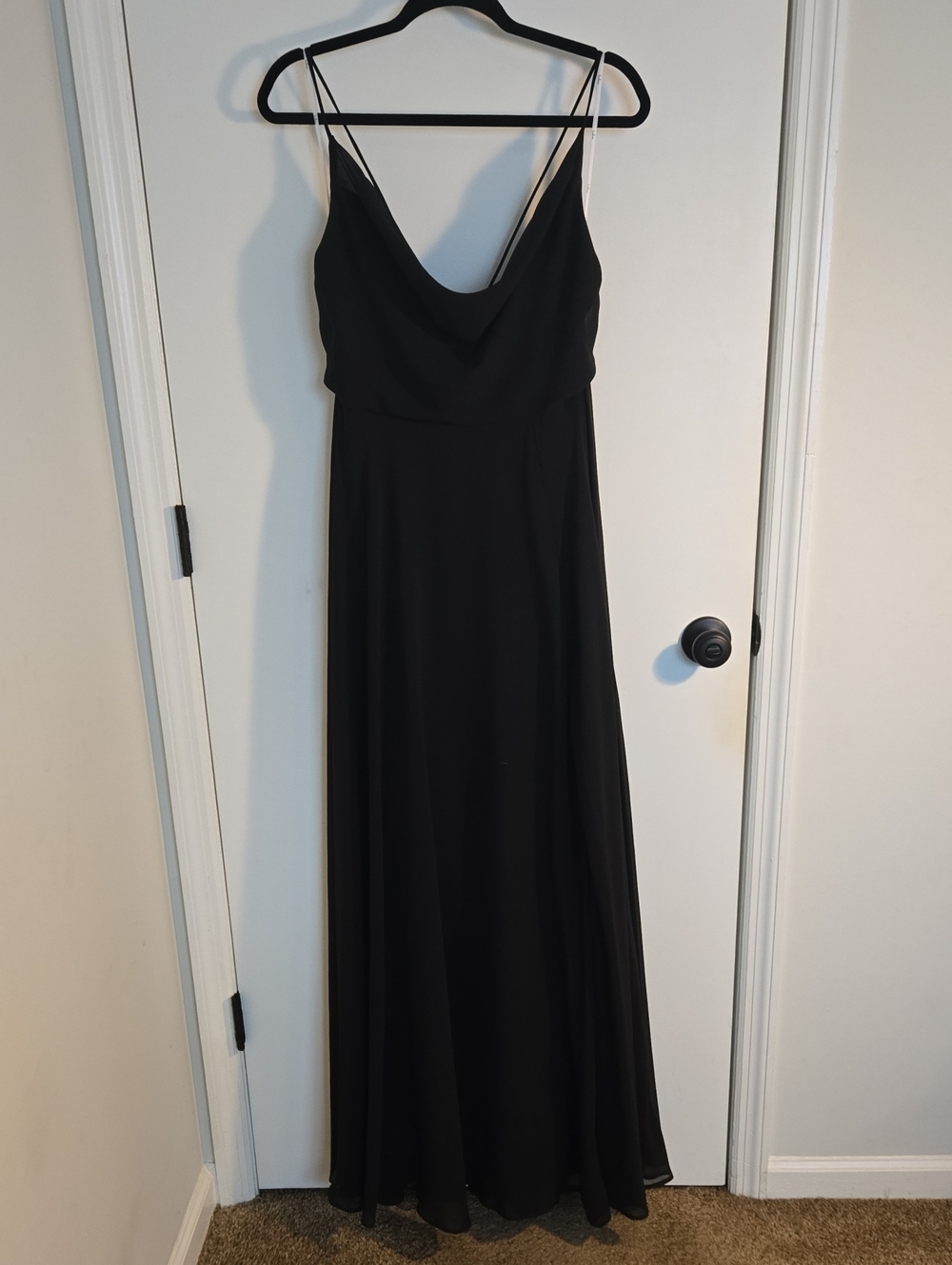 Lulus Romantically Speaking Black Lace Up Strappy Maxi Dress with Slit XL